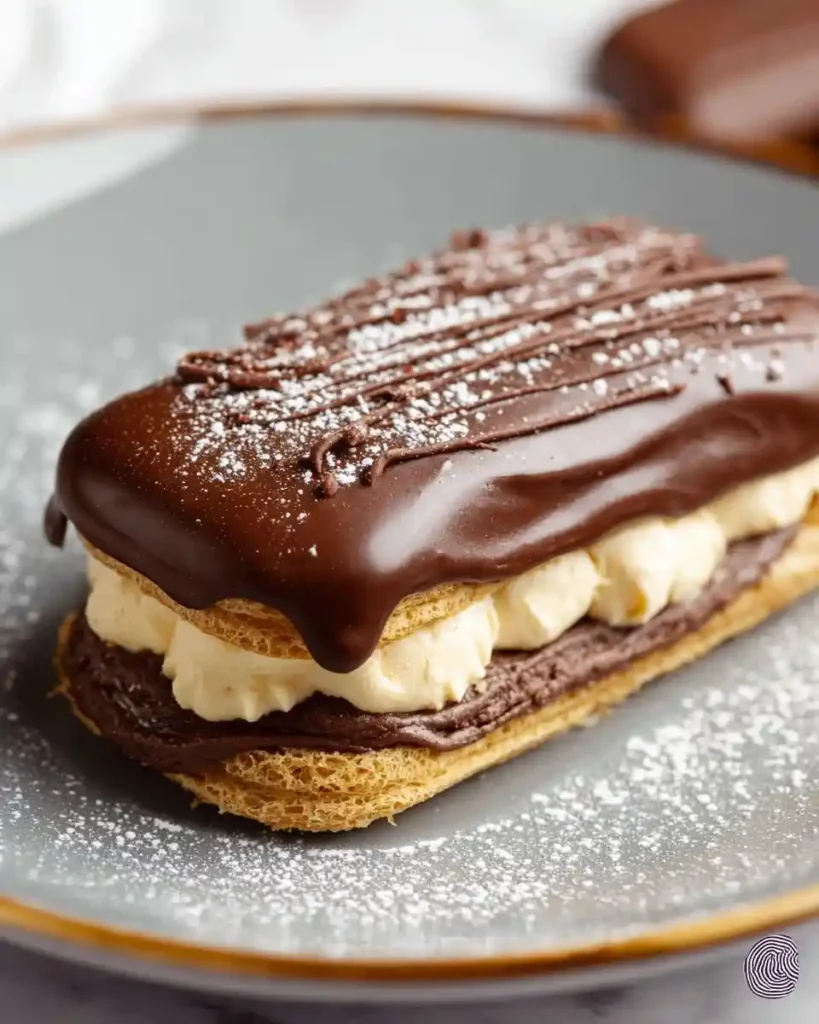 Delicious {{ $('Fetch Recipe Data').first().json["Main Keyword"] }} filled with cream and topped with glossy chocolate.